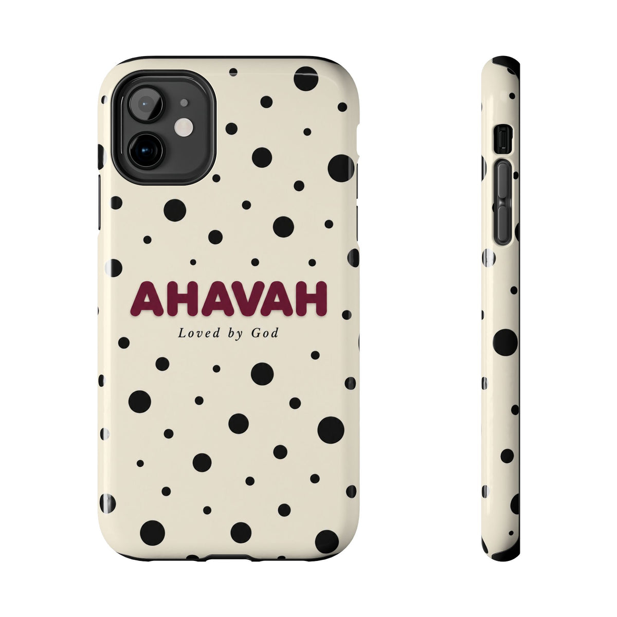 Ahavah Ivory Polka Dots Phone Case