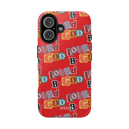 "Loved by God" Red Phone Case