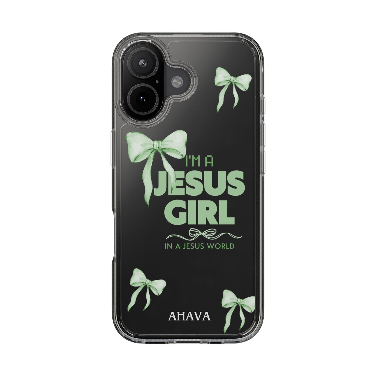 I'm a Jesus Girl Phone Case | Christian Aesthetic Gift for Her | Clear Shockproof Tough Case