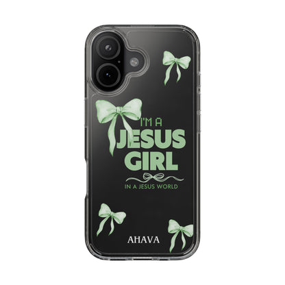 I'm a Jesus Girl Phone Case | Christian Aesthetic Gift for Her | Clear Shockproof Tough Case
