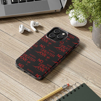"No Greater Love" Red Phone Case