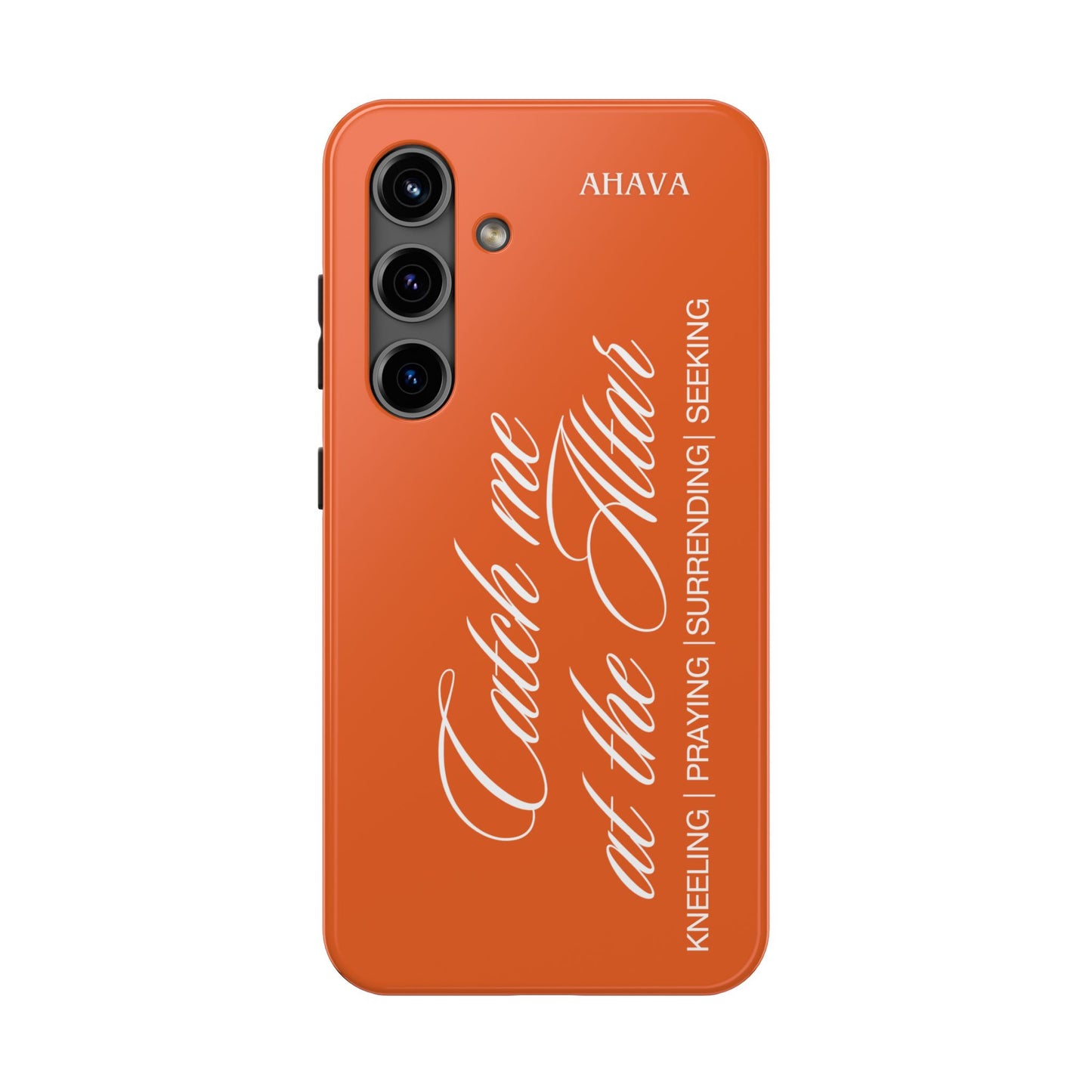 "Catch Me at the Altar" Orange Phone Case