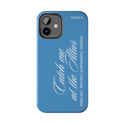 "Catch Me at the Altar" Light Blue Phone Case