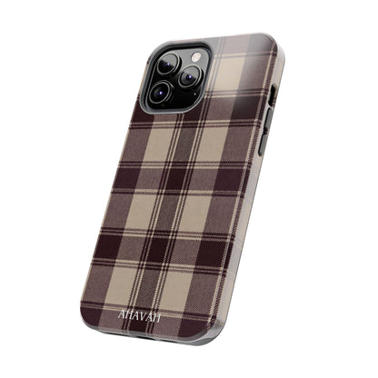 Abba’s Embrace | Warm Teddy Plaid Phone Case