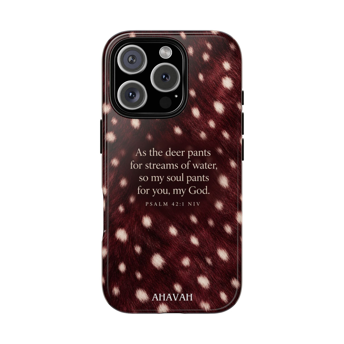 Psalm 42:1 Anointed Wine Fawn Phone Case