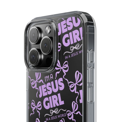 I'm a Jesus Girl Purple Case -Clear