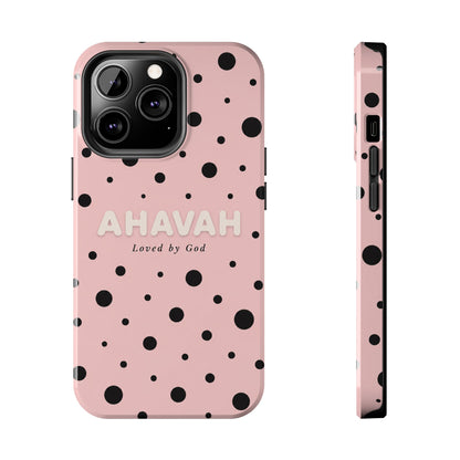 Ahavah Pink Polka Dot Phone Case