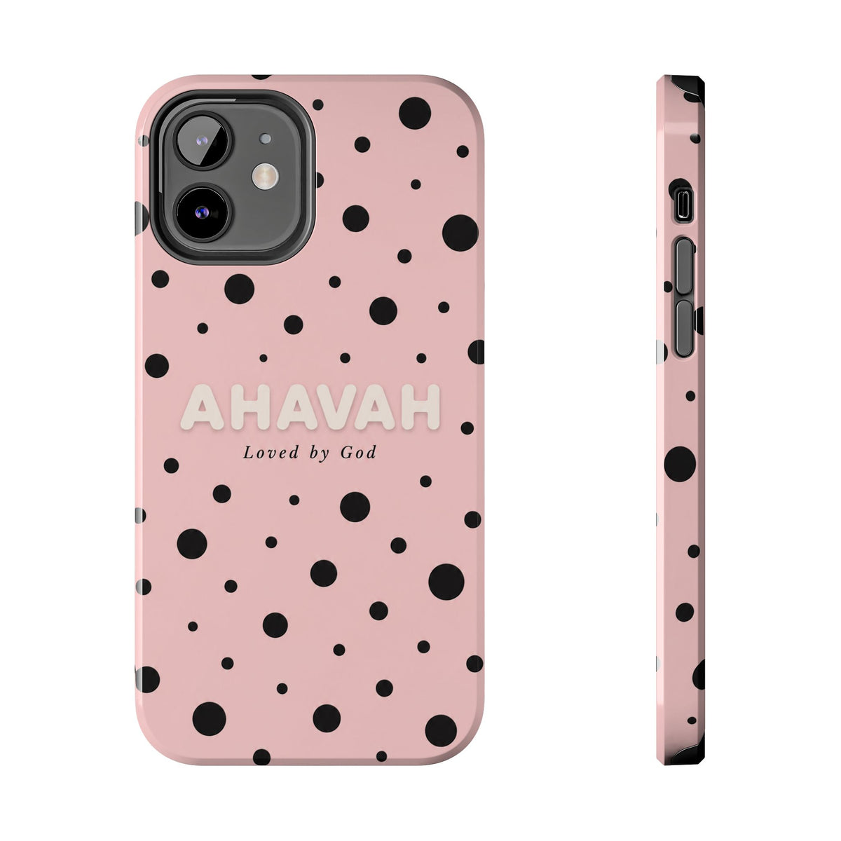 Ahavah Pink Polka Dot Phone Case