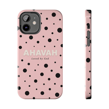 Ahavah Pink Polka Dot Phone Case