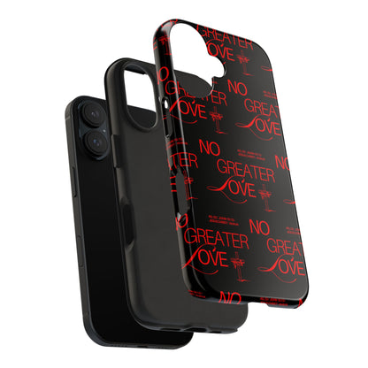 "No Greater Love" Red Phone Case