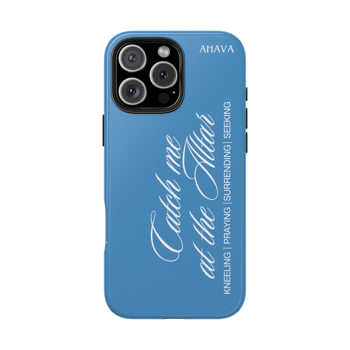 "Catch Me at the Altar" Light Blue Phone Case