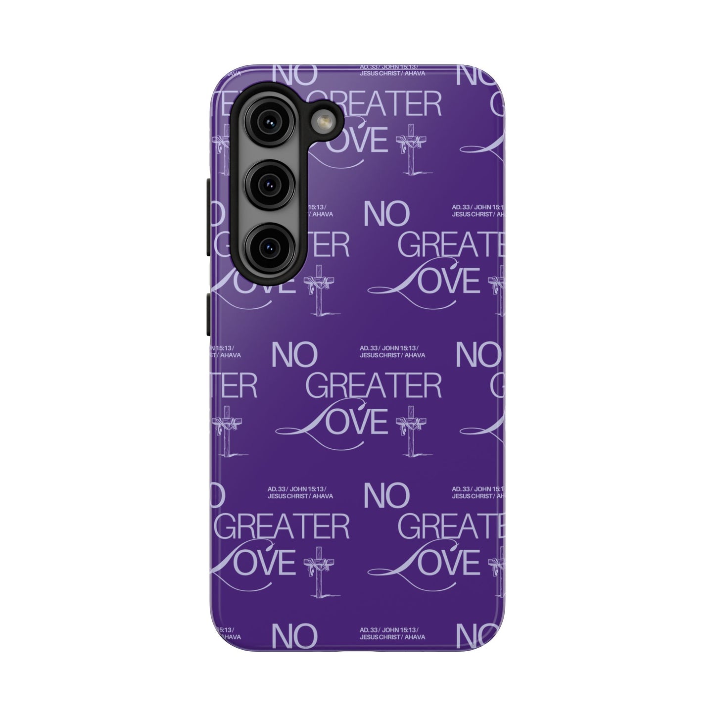 "No Greater Love" Purple Phone Case
