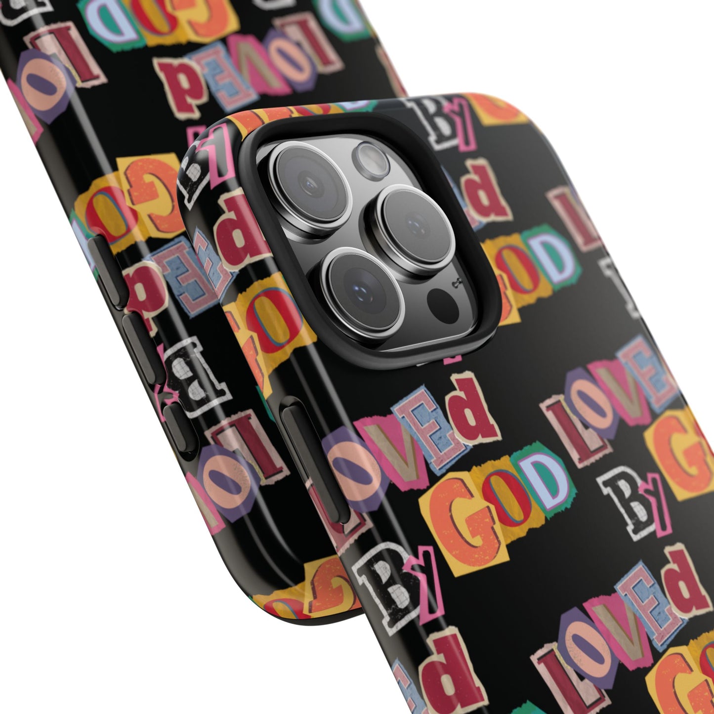 "Loved by God" Black Phone Case