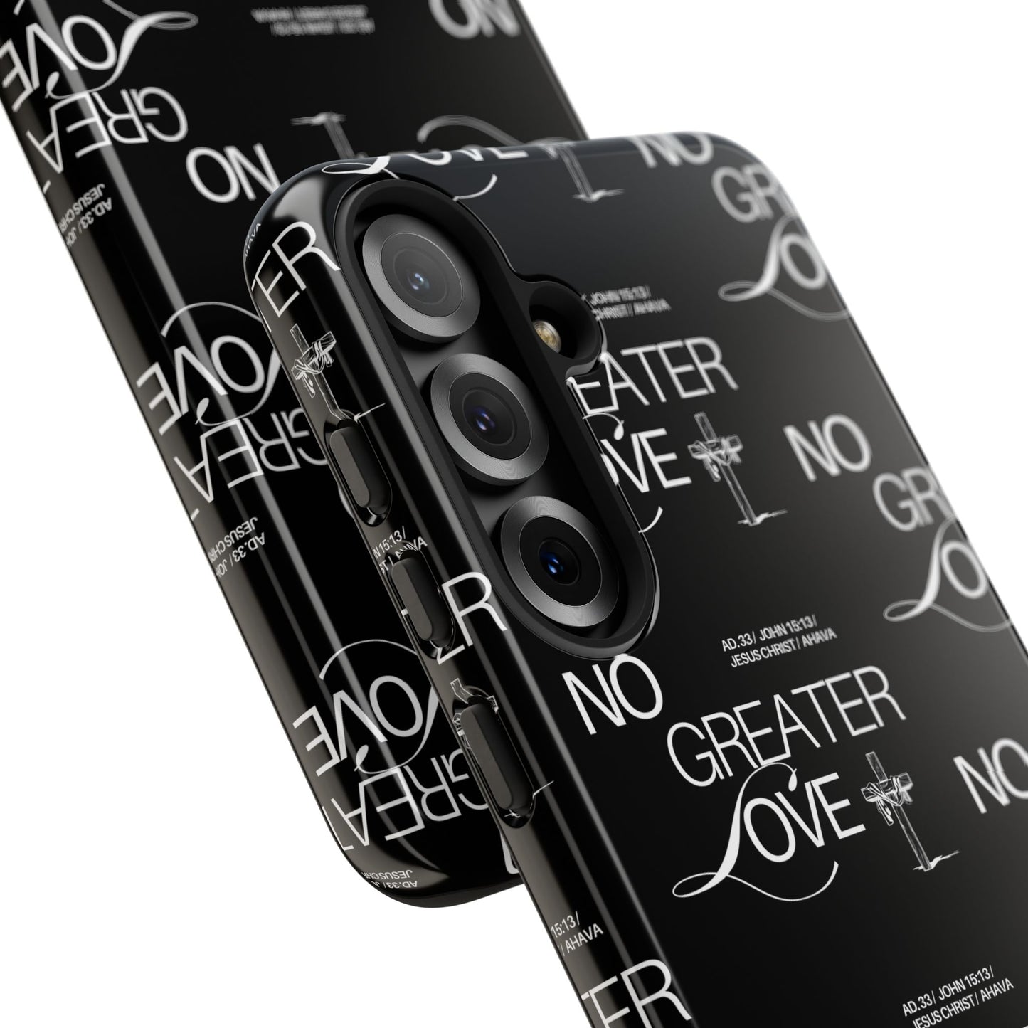 "No Greater Love" Black Phone Case