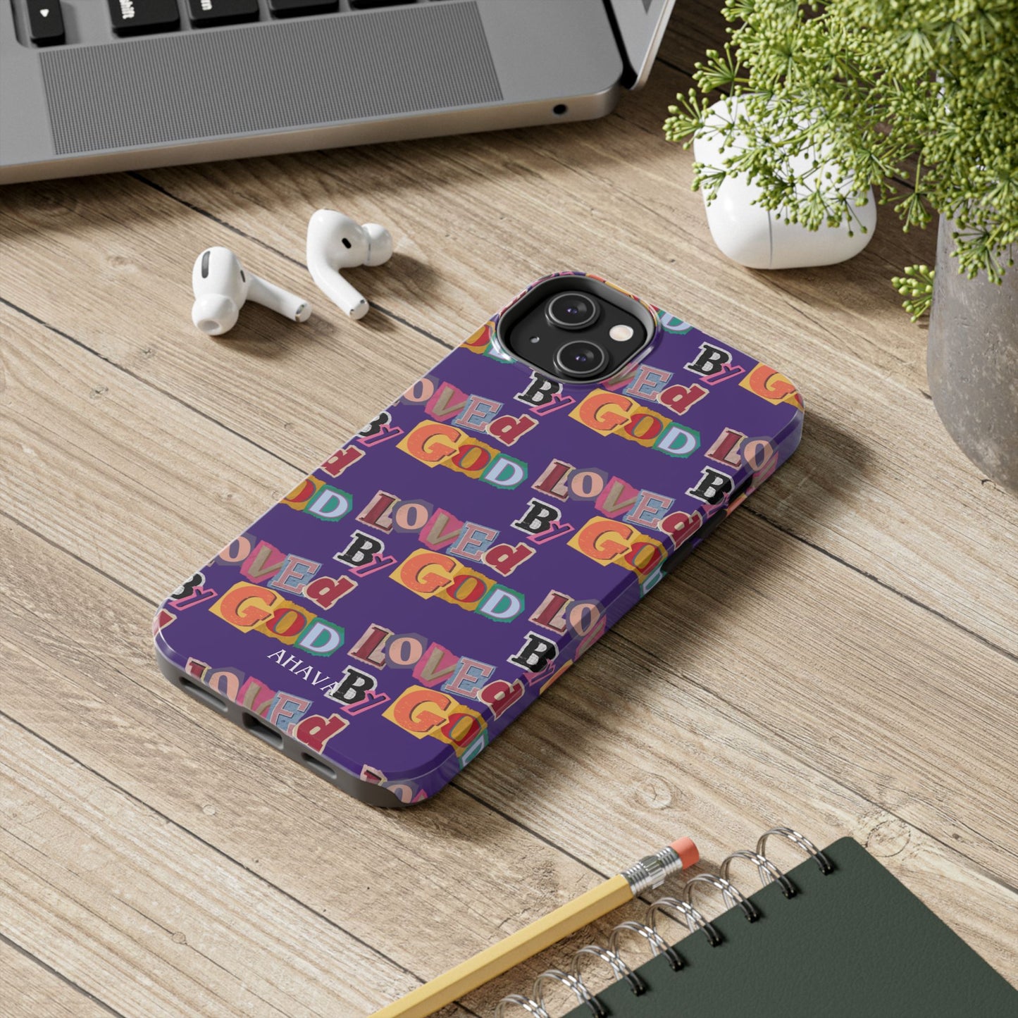 "Loved by God" Purple Phone Case