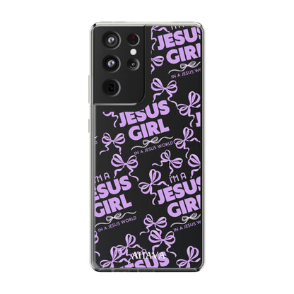 I'm a Jesus Girl Purple Case -Clear