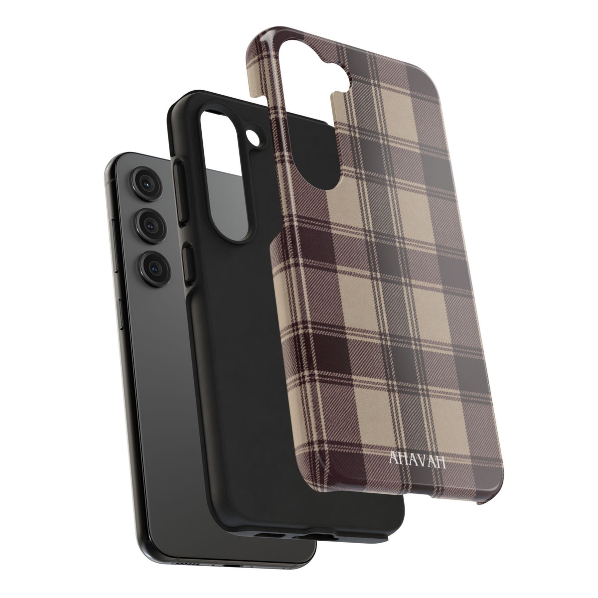 Abba’s Embrace | Warm Teddy Plaid Phone Case