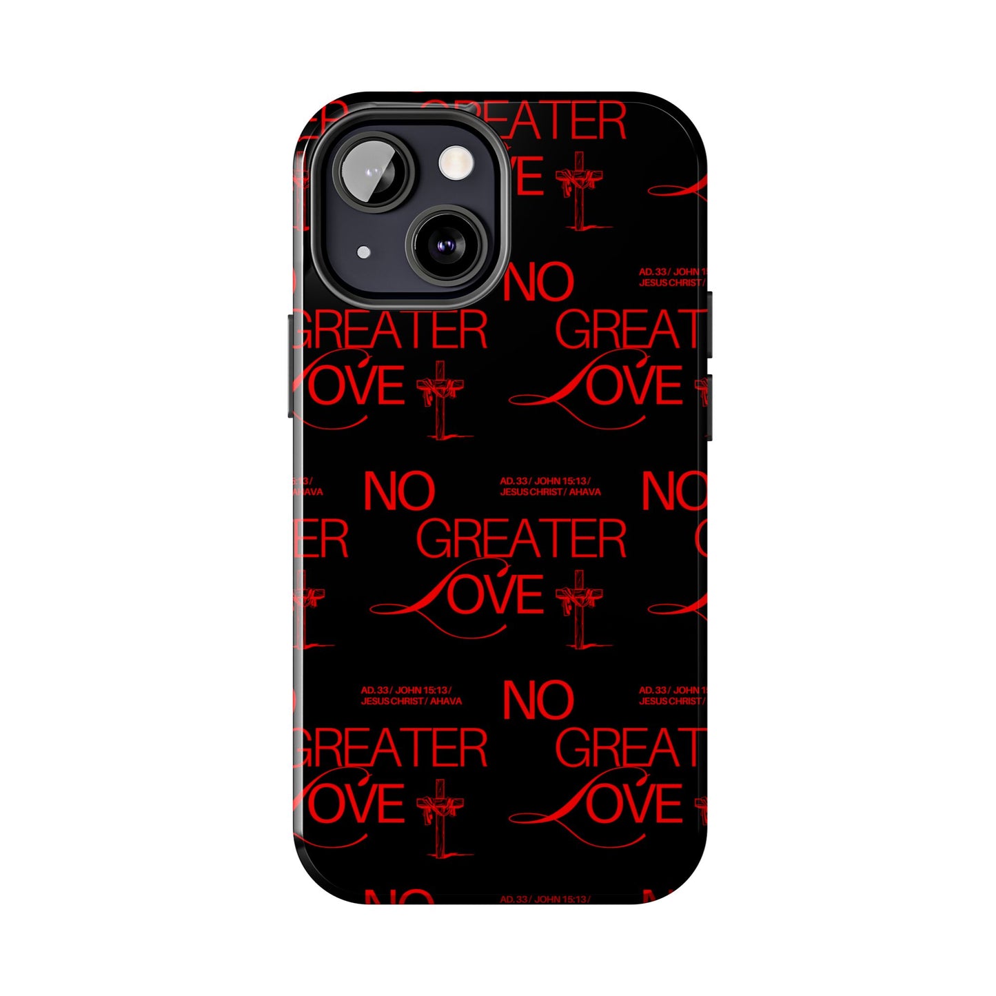 "No Greater Love" Red Phone Case