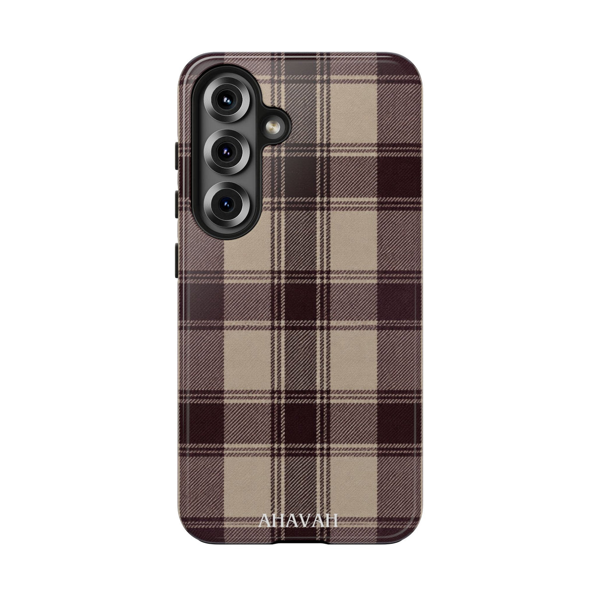 Abba’s Embrace | Warm Teddy Plaid Phone Case