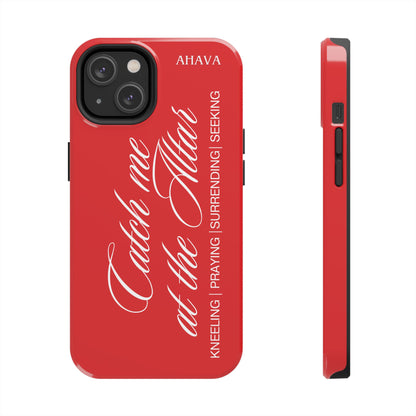 "Catch Me at the Altar" Red Phone Case