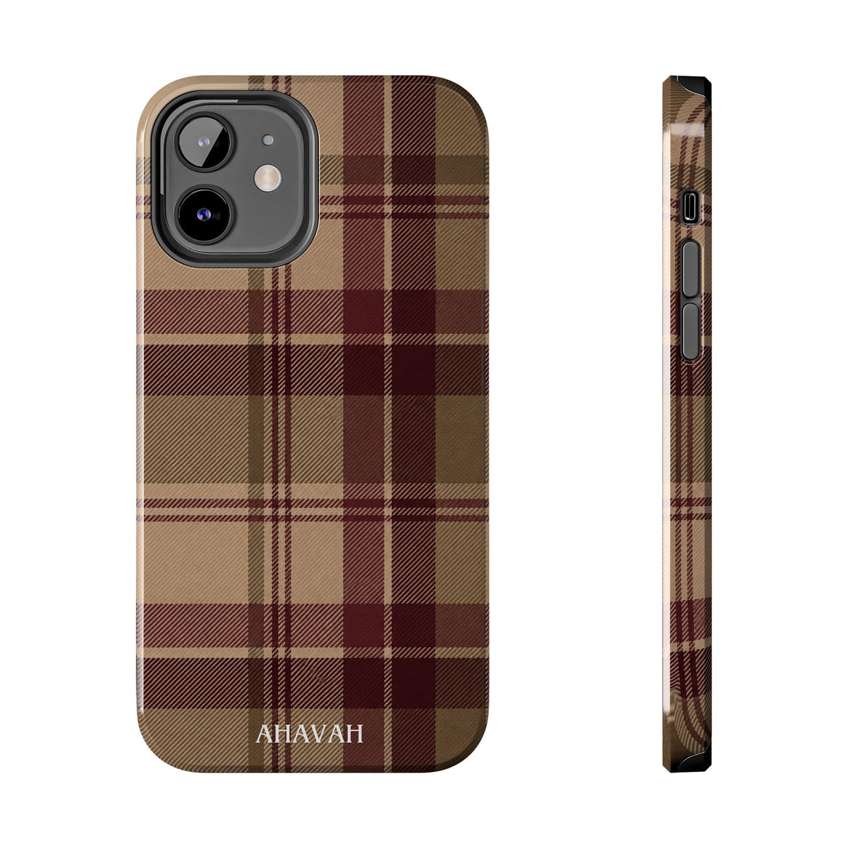 Covenant Comfort | Burgundy Plaid Tough Phone Case