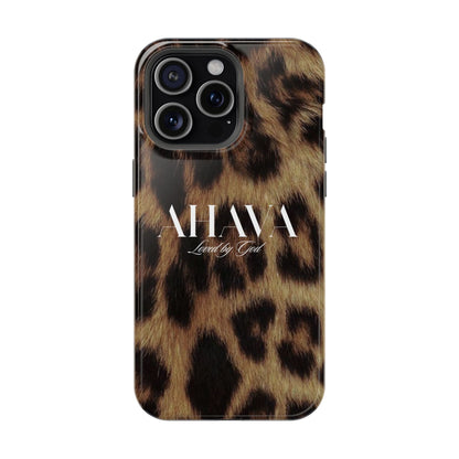 Leopard Print Ahava Phone Case