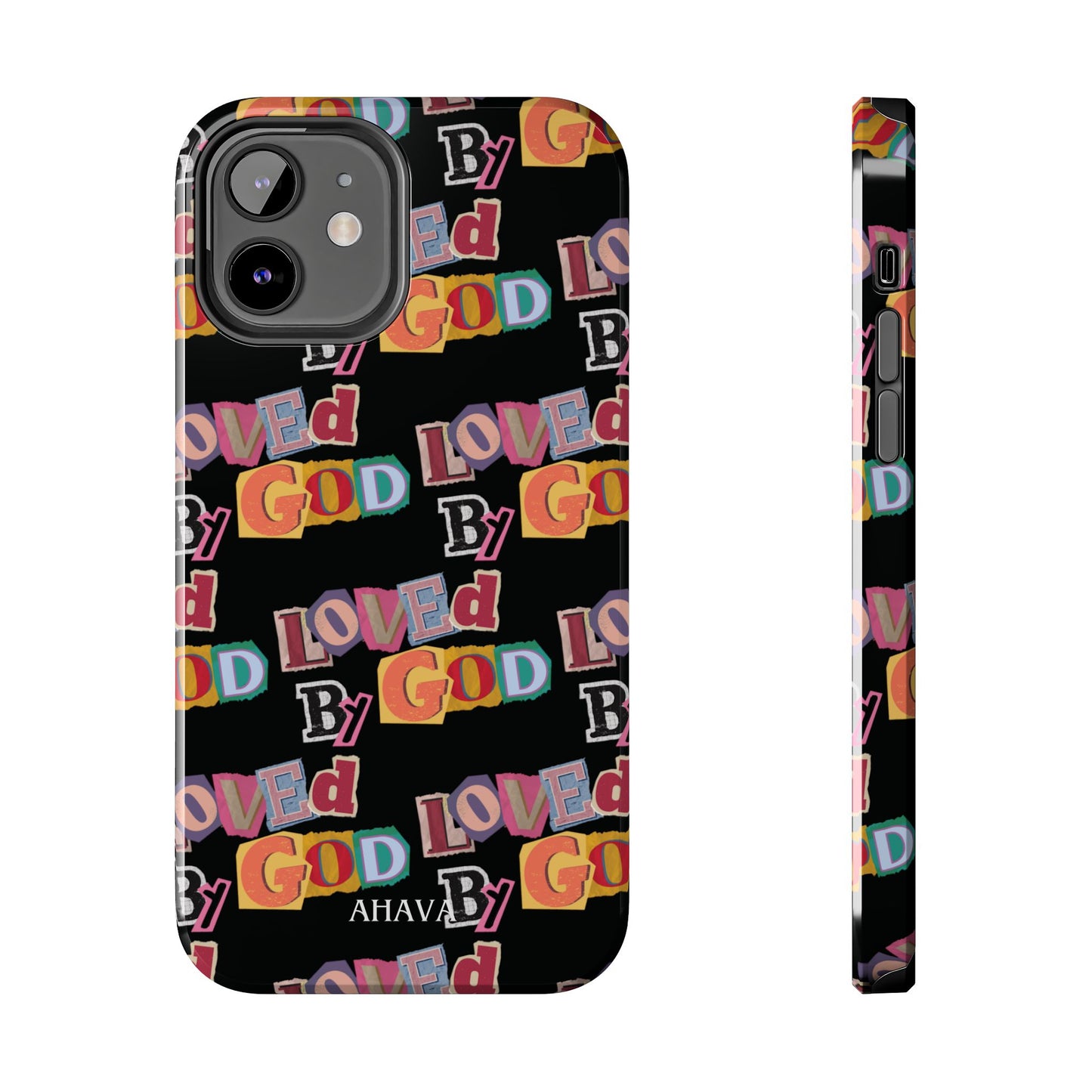 "Loved by God" Black Phone Case
