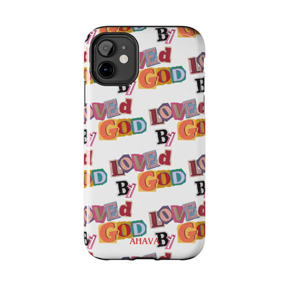 "Loved by God" white Phone Case