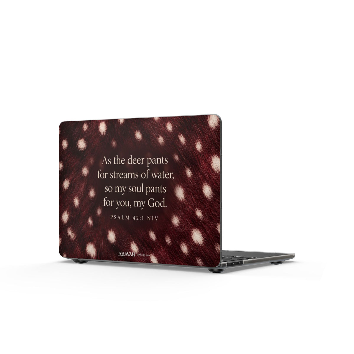 Psalm 42:1 Anointed Wine Fawn MacBook Case | As the Deer Pants
