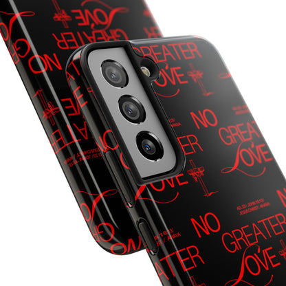"No Greater Love" Red Phone Case