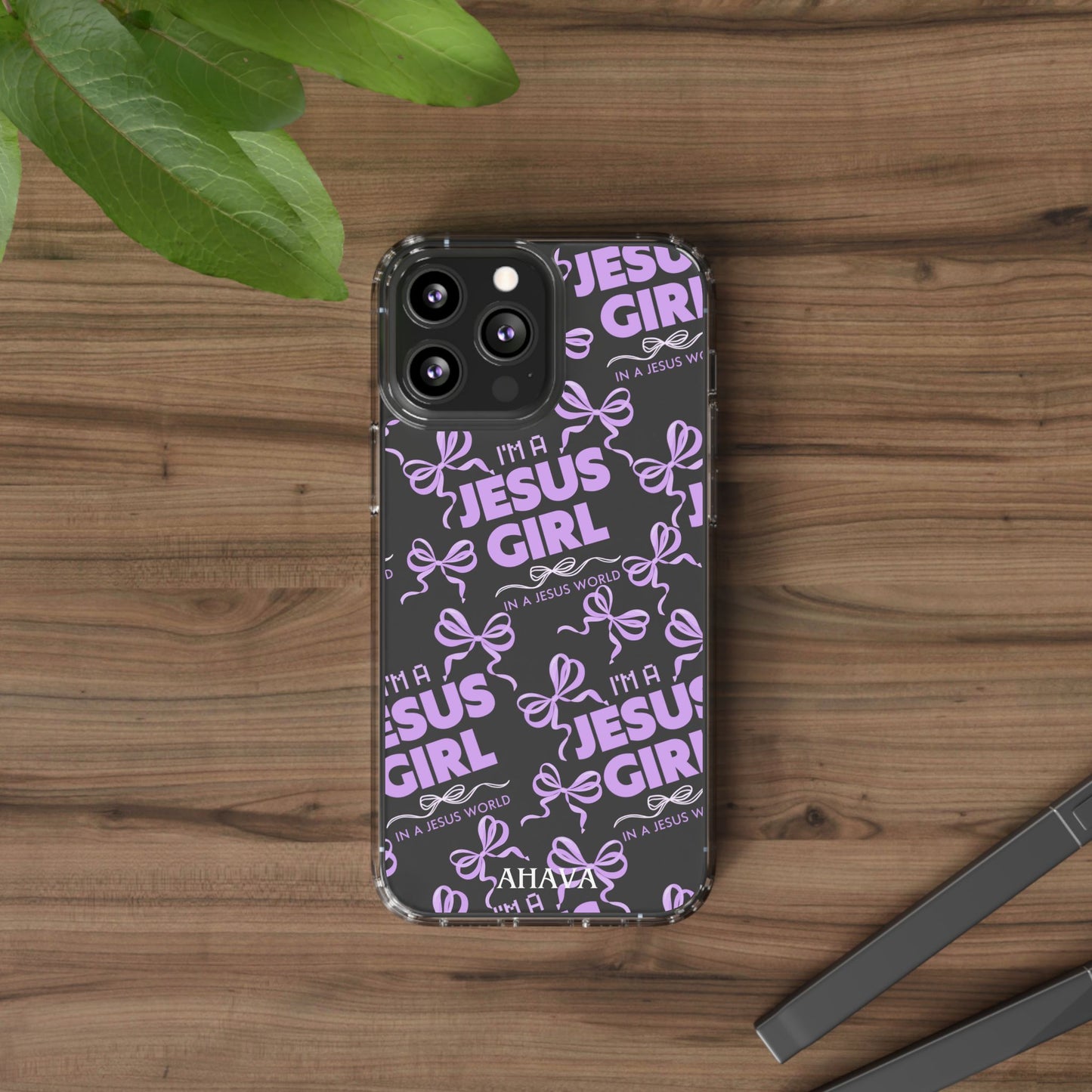 I'm a Jesus Girl Purple Case -Clear