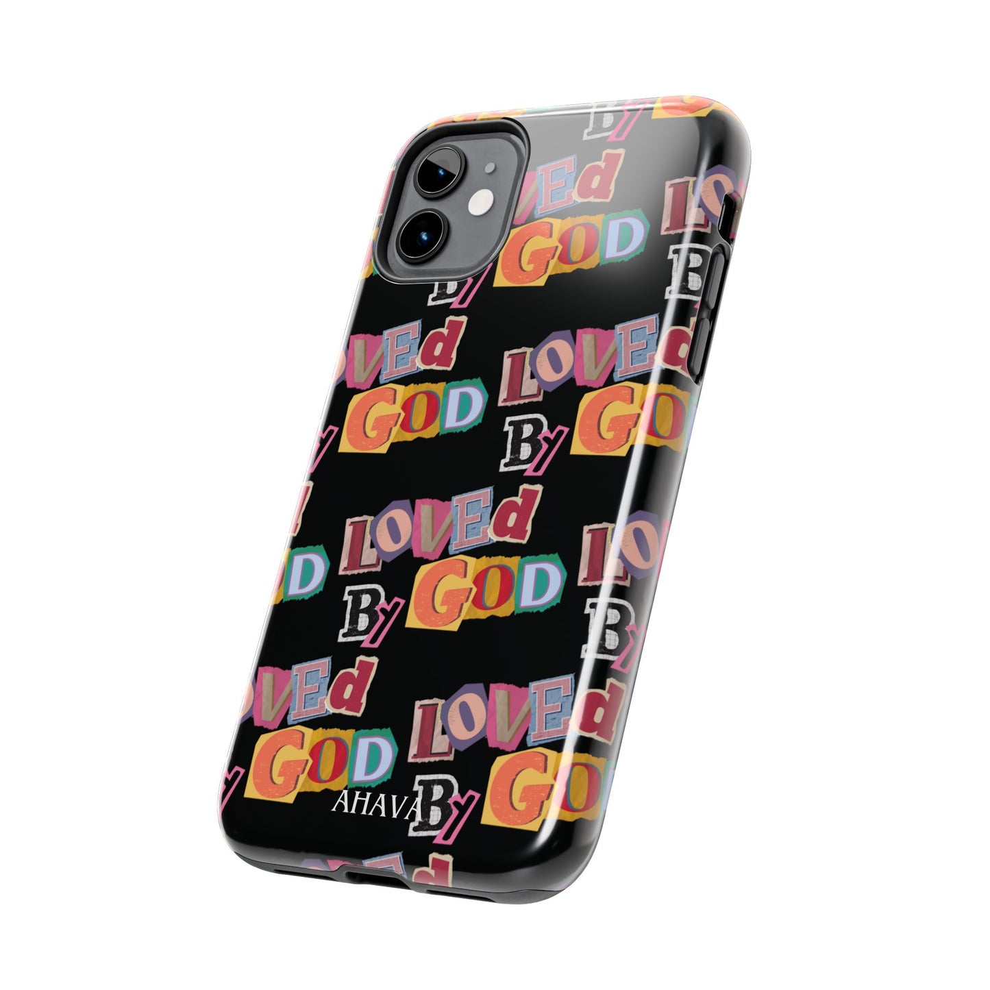 "Loved by God" Black Phone Case