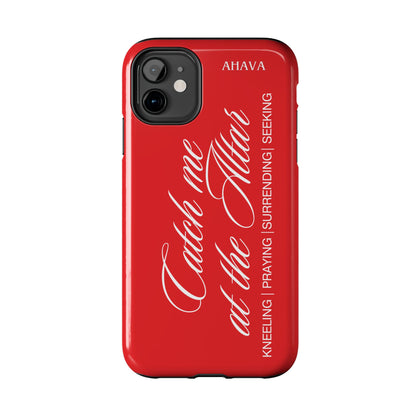 "Catch Me at the Altar" Red Phone Case
