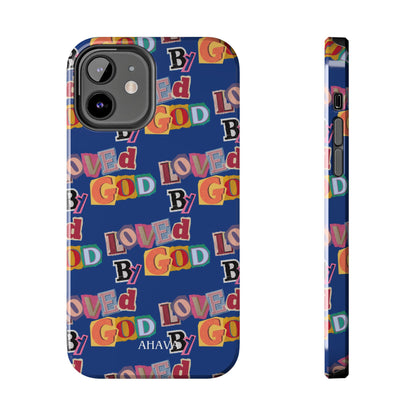 "Loved by God" Blue Phone Case