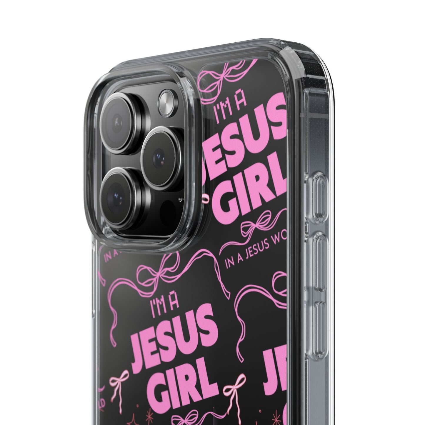 I'm a Jesus Girl Pink Case -Clear