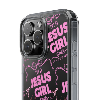 I'm a Jesus Girl Pink Case -Clear
