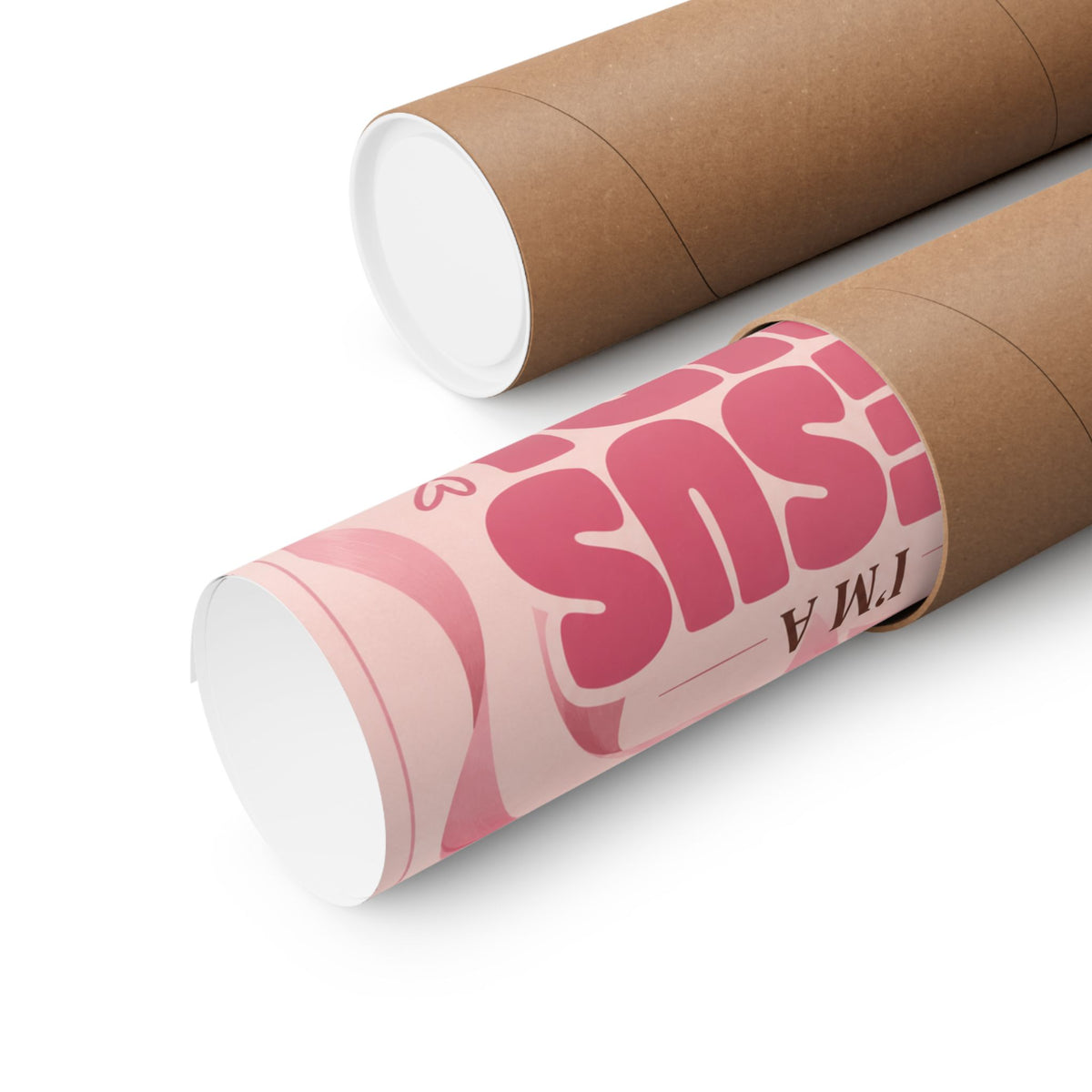 Jesus Girl in a Jesus World Pink poster