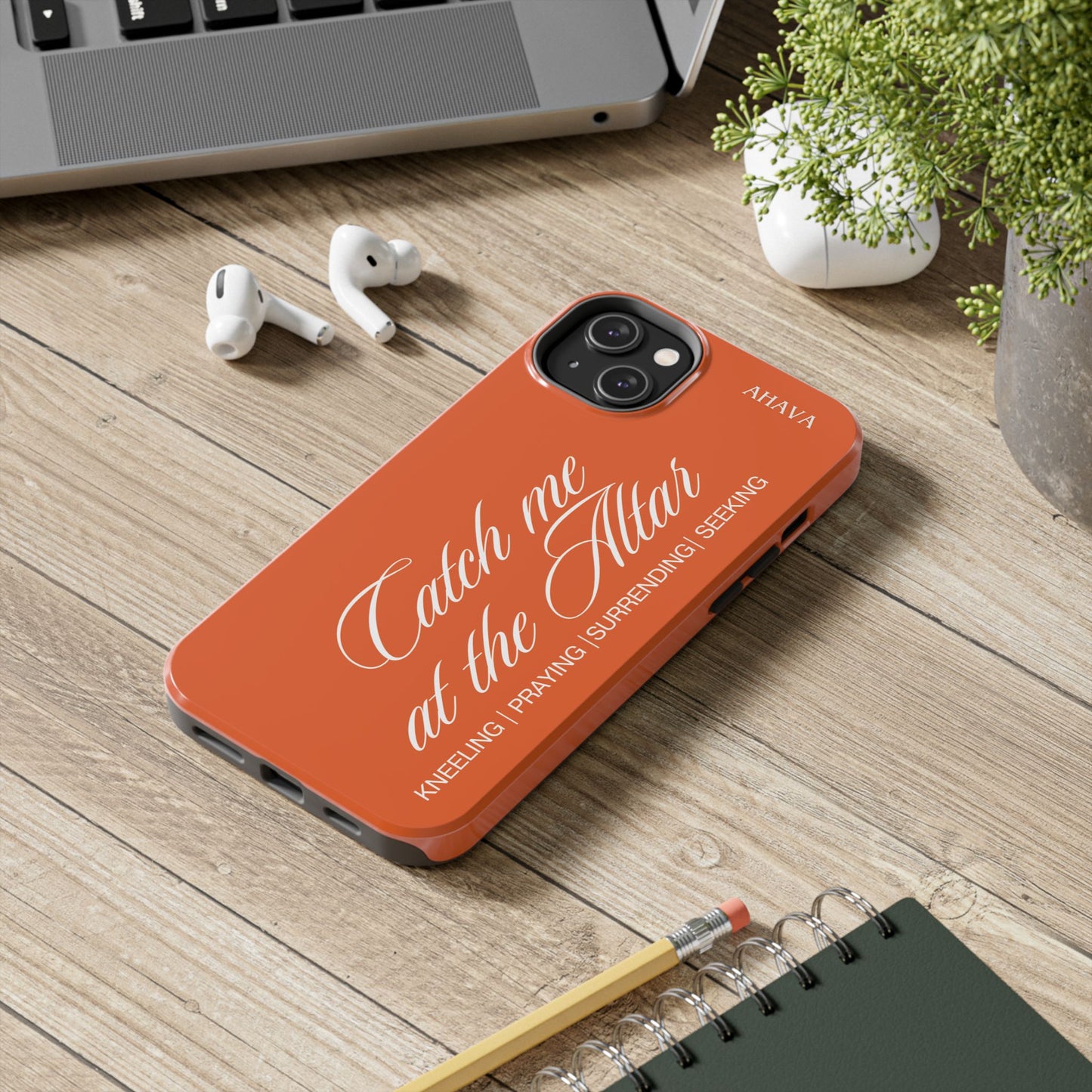 "Catch Me at the Altar" Orange Phone Case