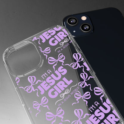 I'm a Jesus Girl Purple Case -Clear