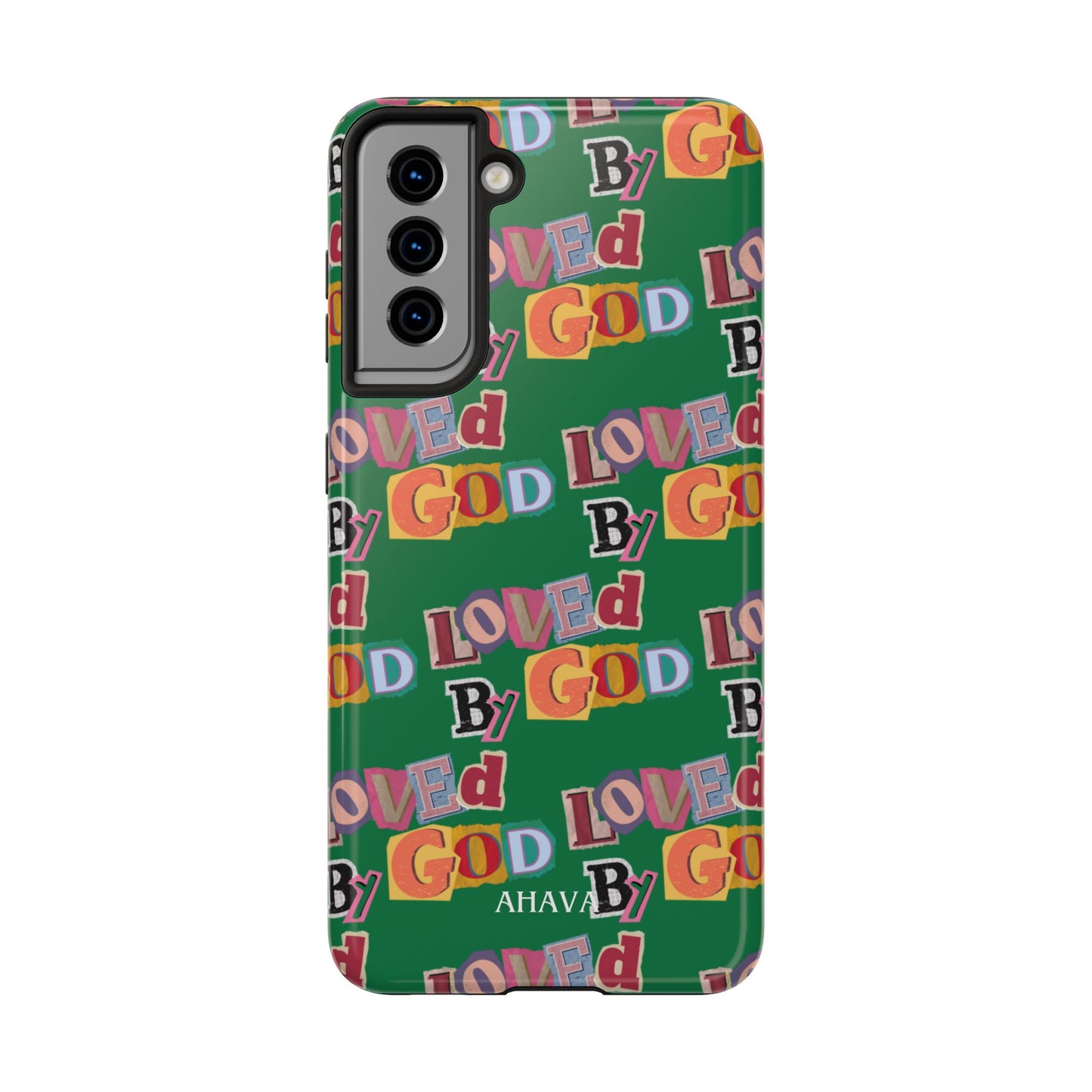 "Loved by God" Green Phone Case