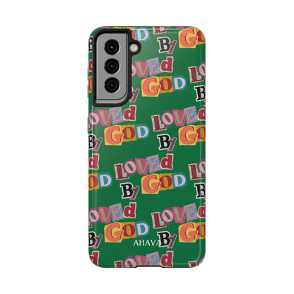 "Loved by God" Green Phone Case