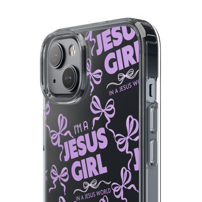 I'm a Jesus Girl Purple Case -Clear
