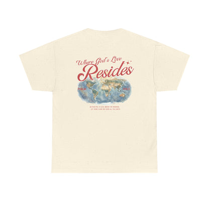 Where God’s Love Resides Tee | Red (Psalm 108:5)