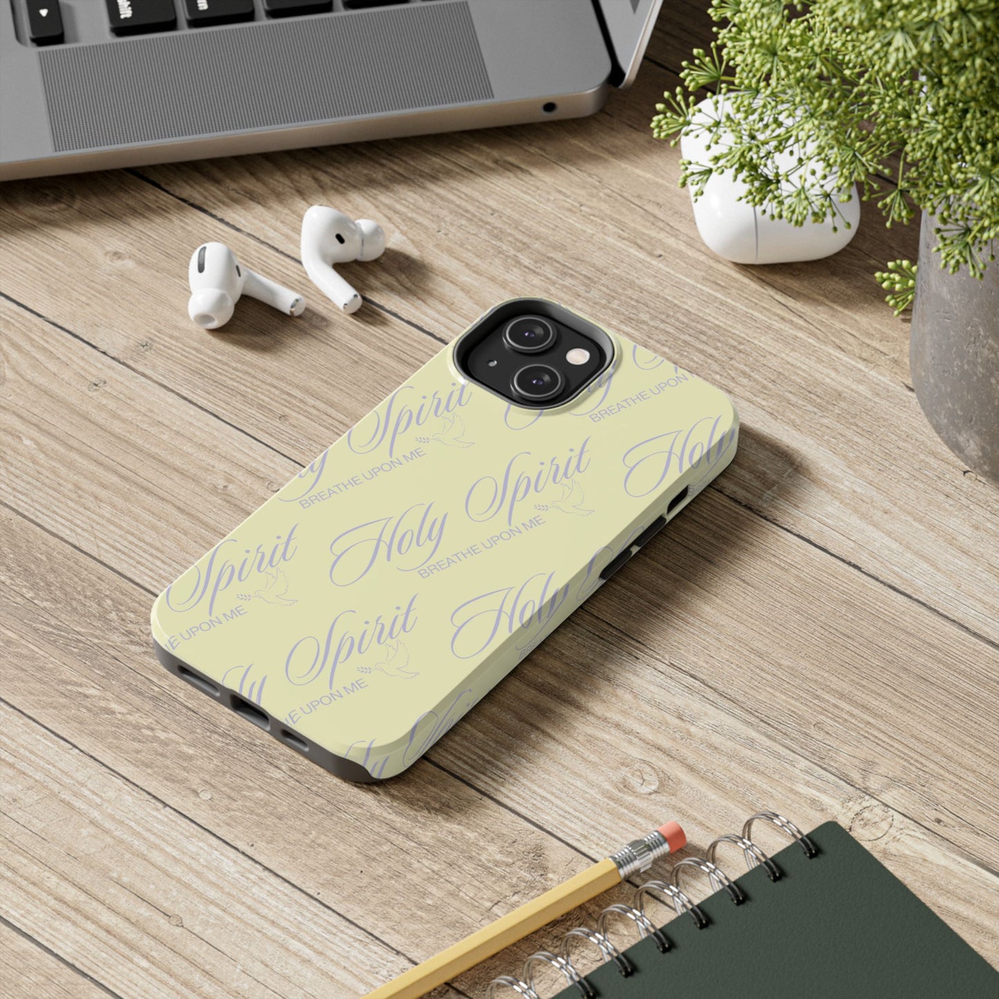 "Holy Spirit, Breathe Upon me" Buttercream Phone Case