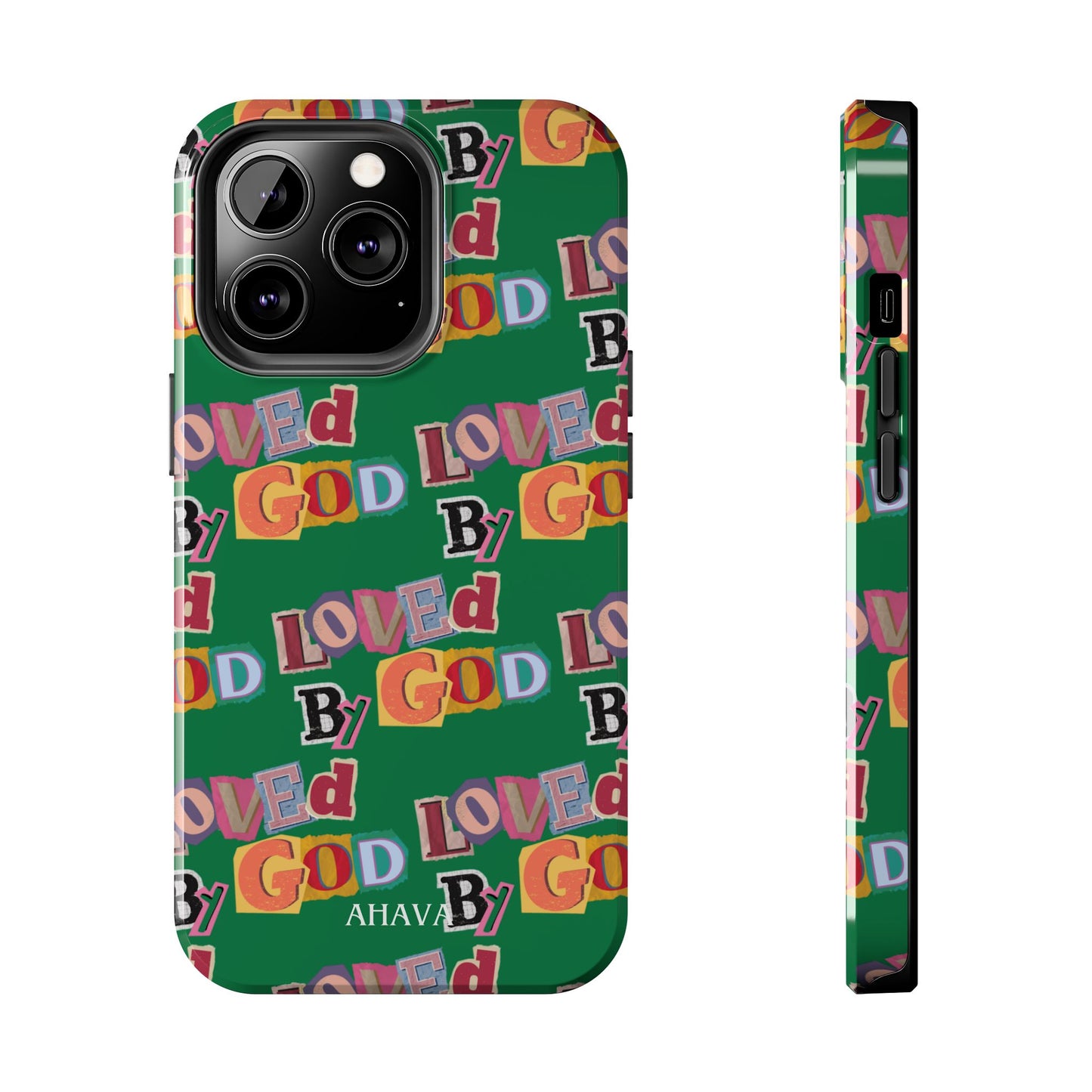 "Loved by God" Green Phone Case