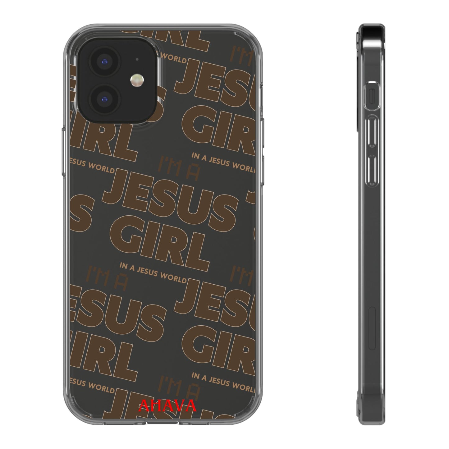I'm a Jesus Girl Brown Case -Clear