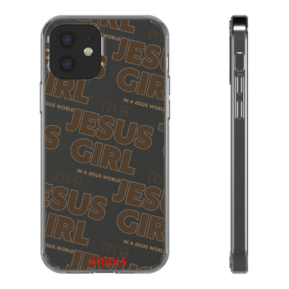 I'm a Jesus Girl Brown Case -Clear