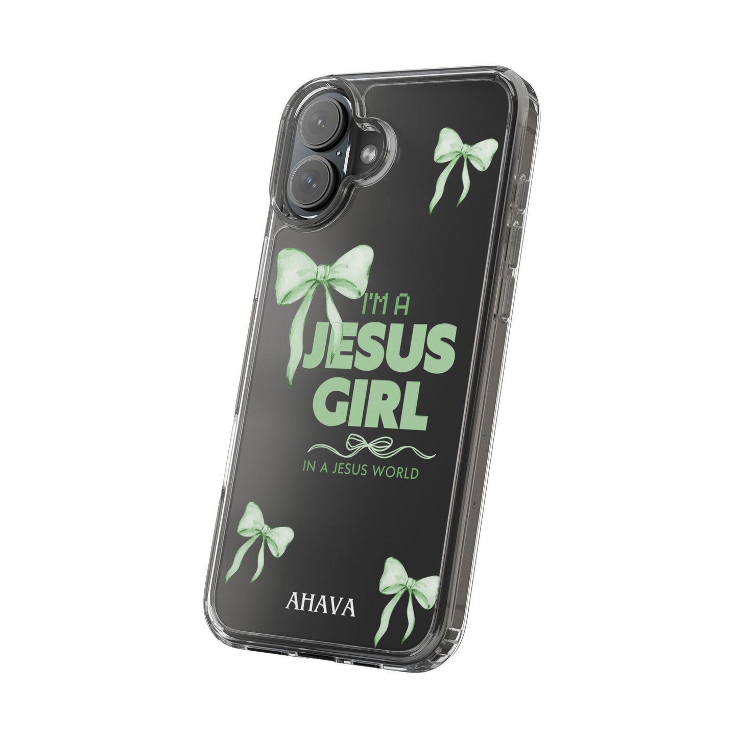 I'm a Jesus Girl Phone Case | Christian Aesthetic Gift for Her | Clear Shockproof Tough Case