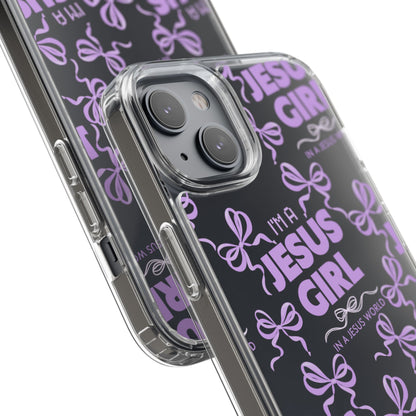 I'm a Jesus Girl Purple Case -Clear