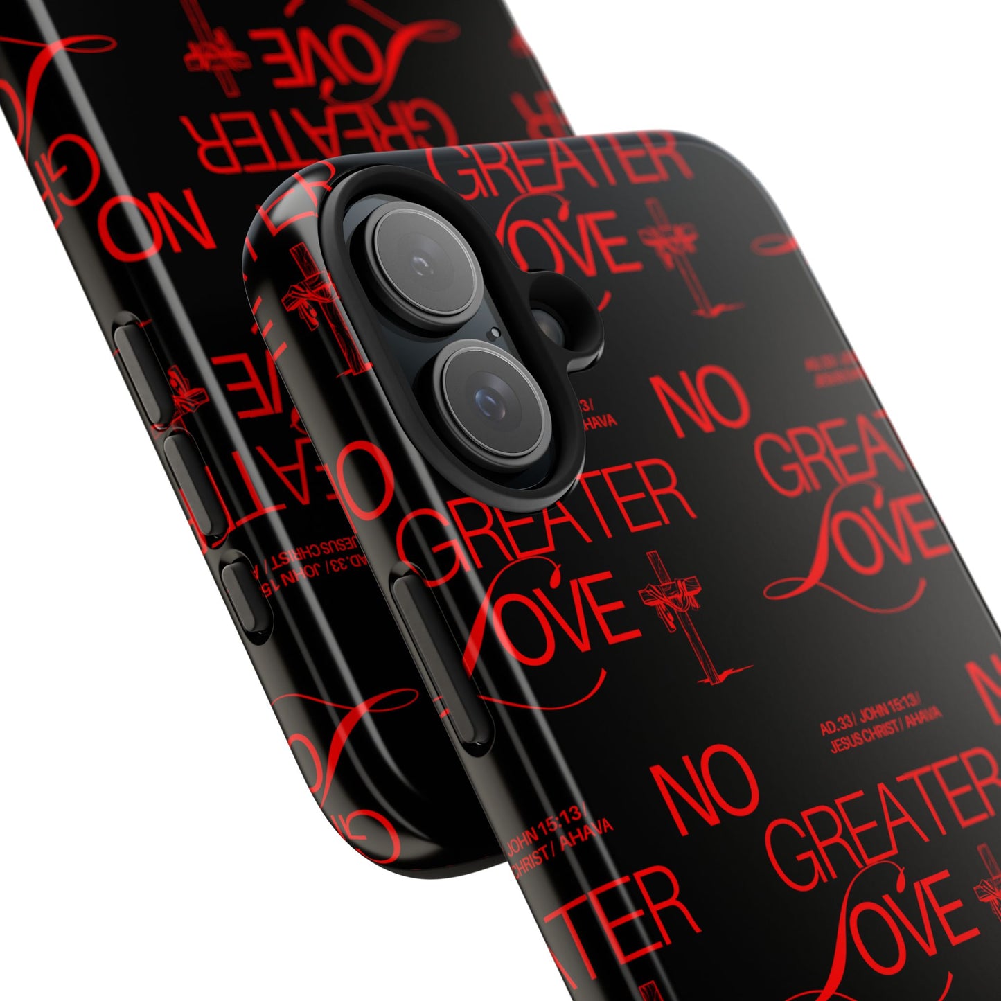 "No Greater Love" Red Phone Case